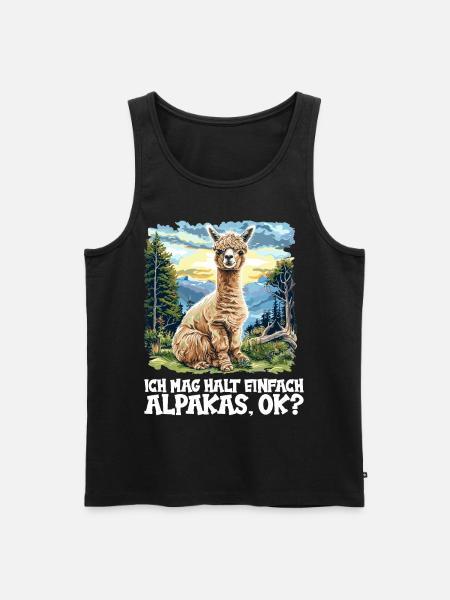 Alpaca Alpacas Alpaca - Men's Premium Organic Tank Top - black