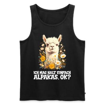 Alpaca Alpacas Alpaca - Men's Premium Organic Tank Top - black - Front - AI Model Male 178 light (178cm)