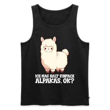 Alpaca Alpacas Alpaca - Men's Premium Organic Tank Top - black - Front - AI Model Male 178 light (178cm)