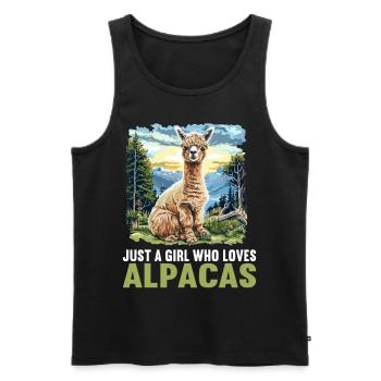 Alpaca Alpacas Alpaca - Men's Premium Organic Tank Top - black - Front - AI Model Male 178 light (178cm)