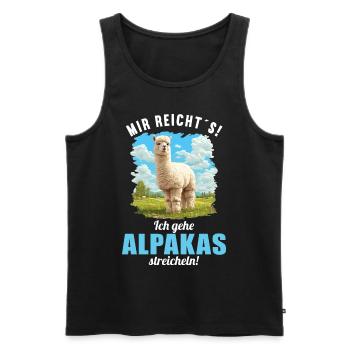 Alpaca Alpacas Alpaca - Men's Premium Organic Tank Top - black - Front - AI Model Male 178 light (178cm)