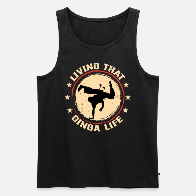 Das Ginga-Leben leben - Männer Premium Bio Tank Top - Schwarz