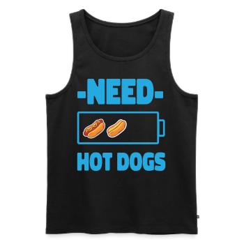 Hot Dog Adult Battery Need Hot - Männer Premium Bio Tank Top - Schwarz - Vorne - AI Model Male 178 light (178cm)