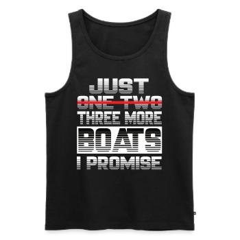 Just One More Boat I Promise Boot Kapitän Schiff - Männer Premium Bio Tank Top - Schwarz - Vorne - Michal (187cm)