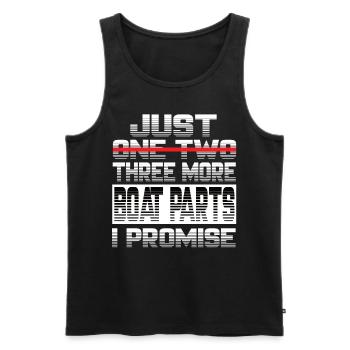 Just One More Boat Parts I Promise Boot Kapitän - Männer Premium Bio Tank Top - Schwarz - Vorne - Michal (187cm)