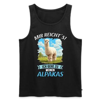 Alpaca Alpacas Alpaca - Men's Premium Organic Tank Top - black - Front - AI Model Male 178 light (178cm)