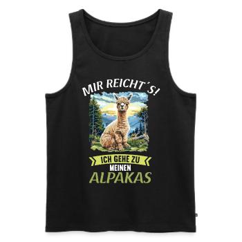 Alpaca Alpacas Alpaca - Men's Premium Organic Tank Top - black - Front - AI Model Male 178 light (178cm)