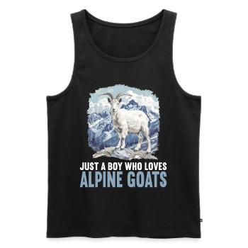 Alpine Goat Bergziegen Bergziege - Männer Premium Bio Tank Top - Schwarz - Vorne - AI Model Male 178 light (178cm)