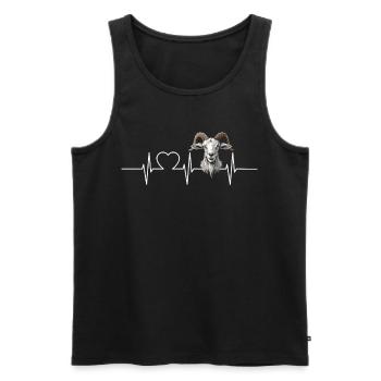 Alpine Goat Bergziegen Bergziege - Männer Premium Bio Tank Top - Schwarz - Vorne - AI Model Male 178 light (178cm)