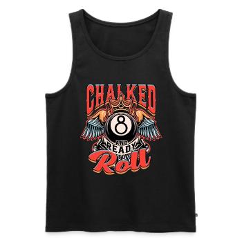 8-Ball Billard Chalked And Ready To Roll - Männer Premium Bio Tank Top - Schwarz - Vorne - AI Model Male 178 light (178cm)