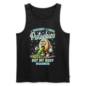 Pistazienallergie I Thought I Liked Pistachios - Männer Premium Bio Tank Top - Schwarz - Vorne - Michal (187cm)