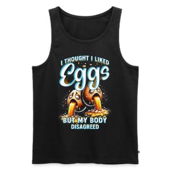 Eiallergie I Thought I Liked Eggs - Männer Premium Bio Tank Top - Schwarz - Vorne - Michal (187cm)
