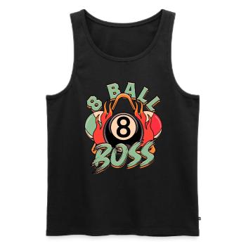 8-Ball Billard - Männer Premium Bio Tank Top - Schwarz - Vorne - AI Model Male 178 light (178cm)