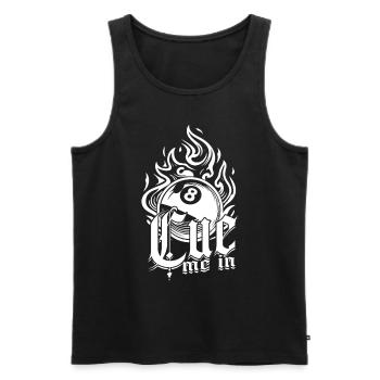 8-Ball Billard Cue Me In - Männer Premium Bio Tank Top - Schwarz - Vorne - AI Model Male 178 light (178cm)