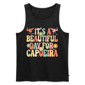 It's a beautiful day for Capoeira - Men's Premium Organic Tank Top - black - Front - Michal (187cm)
