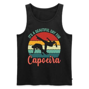 It's a beautiful day for Capoeira - Men's Premium Organic Tank Top - black - Front - Michal (187cm)