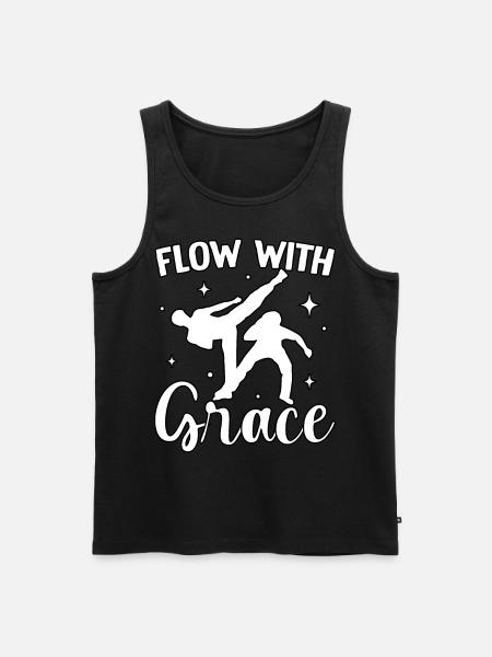 Flow with grace - Men's Premium Organic Tank Top - black