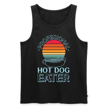 Hot Dog Adulte Rétro Professionnel - Débardeur bio Premium Homme - noir - Devant - AI Model Male 178 light (178cm)