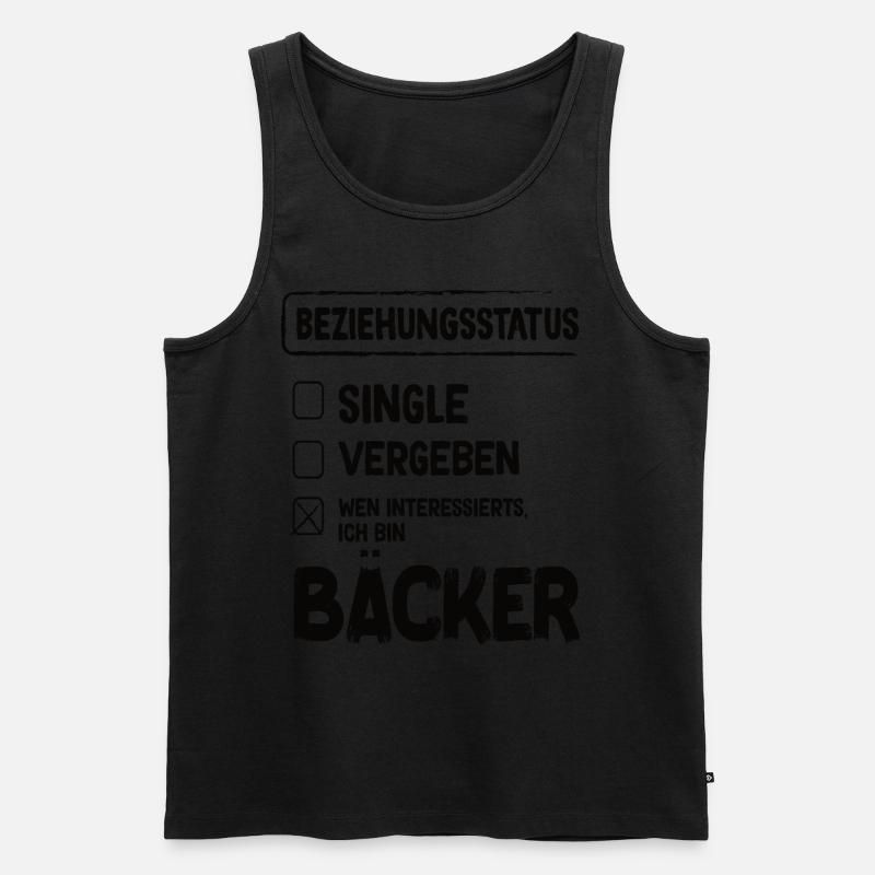 Bäcker Beziehungsstatus Back Backwaren Backen - Männer Premium Bio Tank Top - Schwarz
