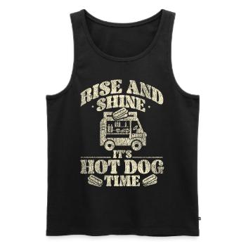 Hot Dog Adulte Vintage Rise Et - Débardeur bio Premium Homme - noir - Devant - Michal (187cm)