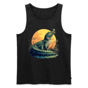 Alligatoren Alligator - Männer Premium Bio Tank Top - Schwarz - Vorne - AI Model Male 178 light (178cm)