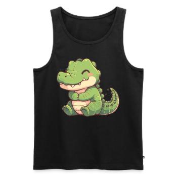 Alligatoren Alligator - Männer Premium Bio Tank Top - Schwarz - Vorne - AI Model Male 178 light (178cm)