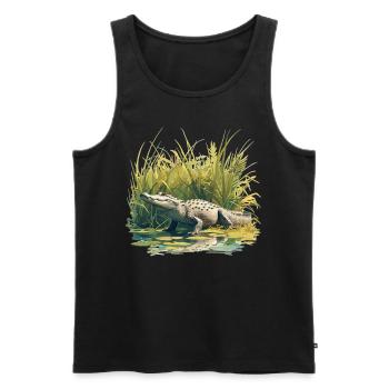 Alligatoren Alligator - Männer Premium Bio Tank Top - Schwarz - Vorne - AI Model Male 178 light (178cm)