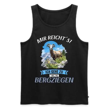Alpine Goat Bergziegen Bergziege - Männer Premium Bio Tank Top - Schwarz - Vorne - AI Model Male 178 light (178cm)
