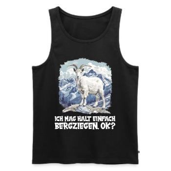 Alpine Goat Bergziegen Bergziege - Männer Premium Bio Tank Top - Schwarz - Vorne - AI Model Male 178 light (178cm)