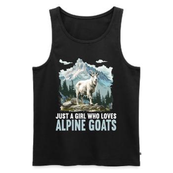 Alpine Goat Bergziegen Bergziege - Männer Premium Bio Tank Top - Schwarz - Vorne - AI Model Male 178 light (178cm)