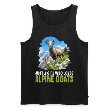 Alpine Goat Bergziegen Bergziege - Männer Premium Bio Tank Top - Schwarz - Vorne - AI Model Male 178 light (178cm)
