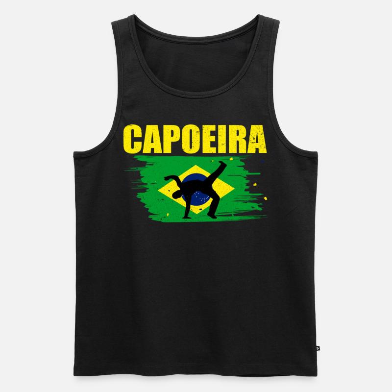 Capoeira - Männer Premium Bio Tank Top - Schwarz