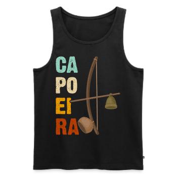 Capoeira - Men's Premium Organic Tank Top - black - Front - Michal (187cm)