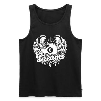 8-Ball Billard Rack Dreams - Männer Premium Bio Tank Top - Schwarz - Vorne - AI Model Male 178 light (178cm)