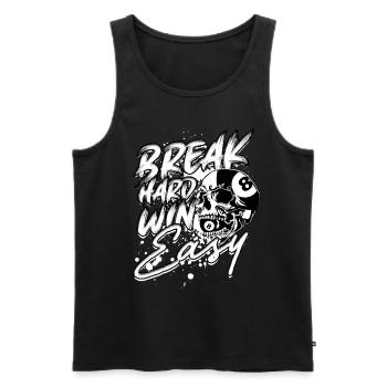 8-Ball Billard Break Hard Win Easy - Männer Premium Bio Tank Top - Schwarz - Vorne - AI Model Male 178 light (178cm)