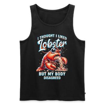 Hummerallergie I Thought I Liked Lobster - Männer Premium Bio Tank Top - Schwarz - Vorne - Michal (187cm)