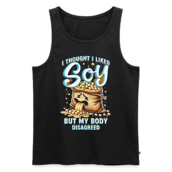 Sojaallergie I Thought I Liked Soy - Männer Premium Bio Tank Top - Schwarz - Vorne - AI Model Male 178 light (178cm)