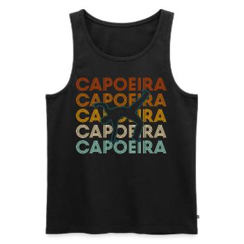 Capoeira - Men's Premium Organic Tank Top - black - Front - Michal (187cm)