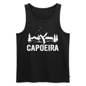 Capoeira - Men's Premium Organic Tank Top - black - Front - Michal (187cm)