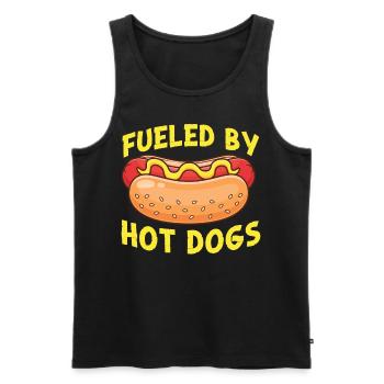Hot Dog Adulte Alimenté Par Les Hot-Dogs - Débardeur bio Premium Homme - noir - Devant - Michal (187cm)