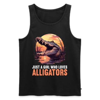 Alligatoren Alligator - Männer Premium Bio Tank Top - Schwarz - Vorne - AI Model Male 178 light (178cm)