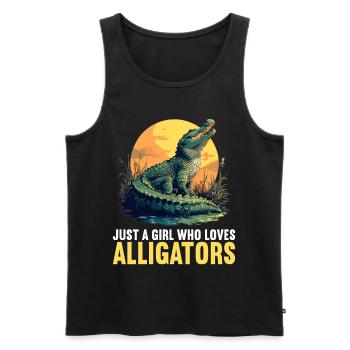 Alligatoren Alligator - Männer Premium Bio Tank Top - Schwarz - Vorne - AI Model Male 178 light (178cm)