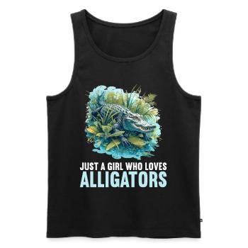 Alligatoren Alligator - Männer Premium Bio Tank Top - Schwarz - Vorne - AI Model Male 178 light (178cm)