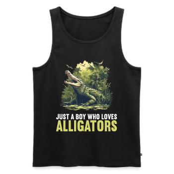 Alligatoren Alligator - Männer Premium Bio Tank Top - Schwarz - Vorne - AI Model Male 178 light (178cm)