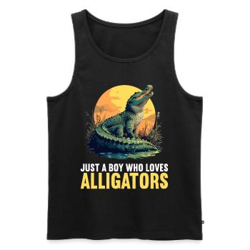 Alligatoren Alligator - Männer Premium Bio Tank Top - Schwarz - Vorne - AI Model Male 178 light (178cm)