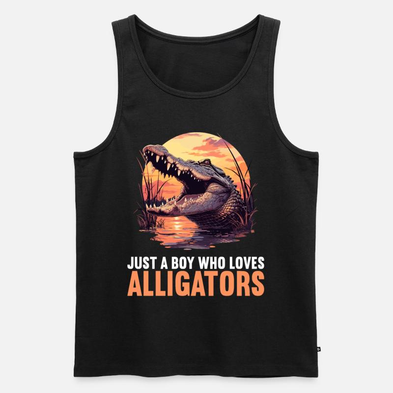 Alligatoren Alligator - Männer Premium Bio Tank Top - Schwarz