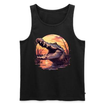 Alligatoren Alligator - Männer Premium Bio Tank Top - Schwarz - Vorne - AI Model Male 178 light (178cm)