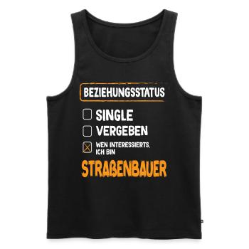 Road Builder Relationship Status Road Construction Occupation - Men's Premium Organic Tank Top - black - Front - AI Model Male 178 light (178cm)