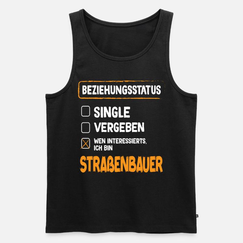 Straßenbauer Beziehungsstatus Straßenbau Beruf - Männer Premium Bio Tank Top - Schwarz