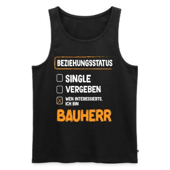 Builder Relationship Status Builder Builder House Construction - Men's Premium Organic Tank Top - black - Front - AI Model Male 178 light (178cm)